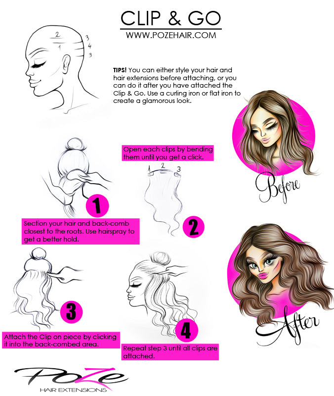 Poze Standard Clip & Go Miss Volume - 7BN/10B Sandy Brown Balayage