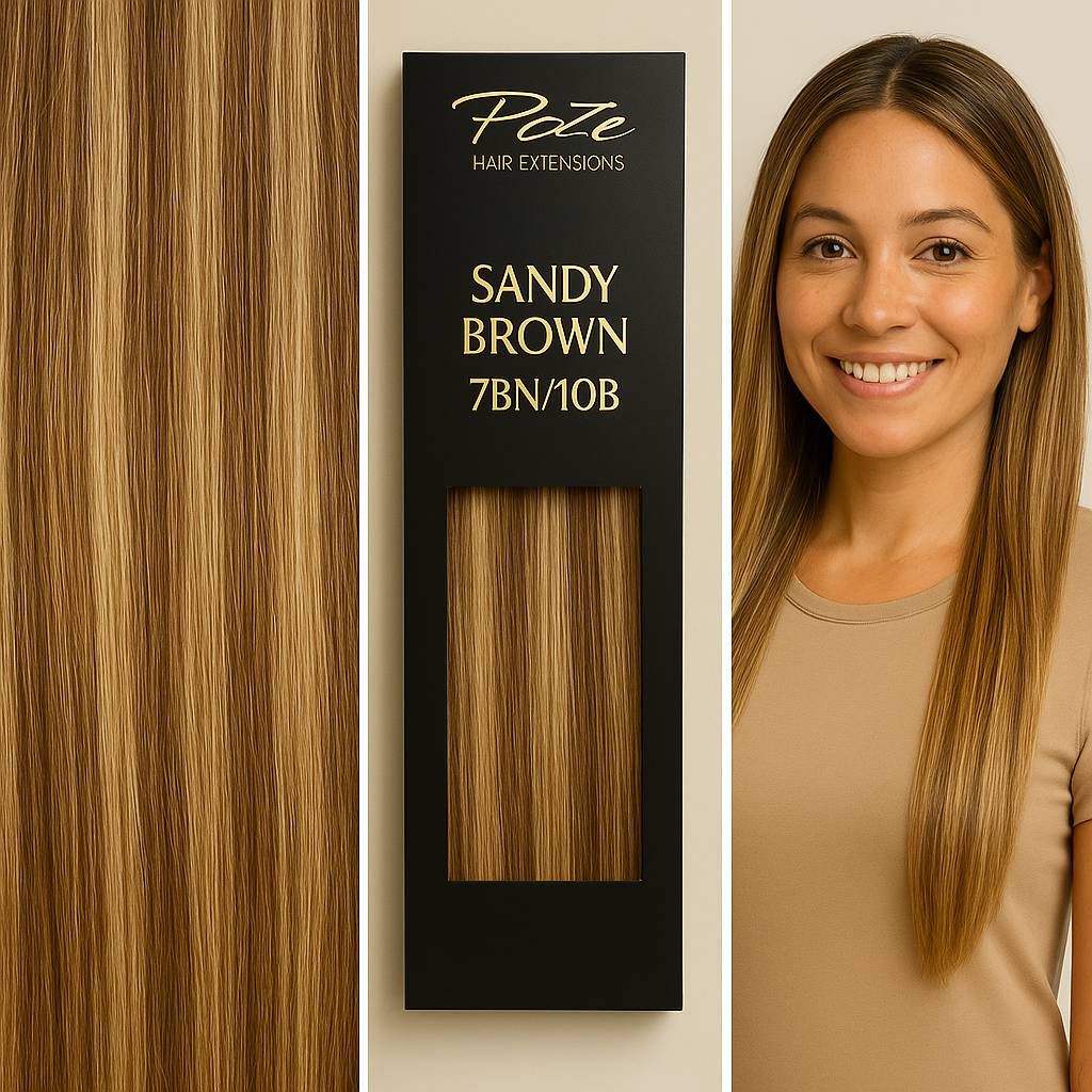 Micro Ring Extensions Standard - 7BN/10B Sandy Brown Mix