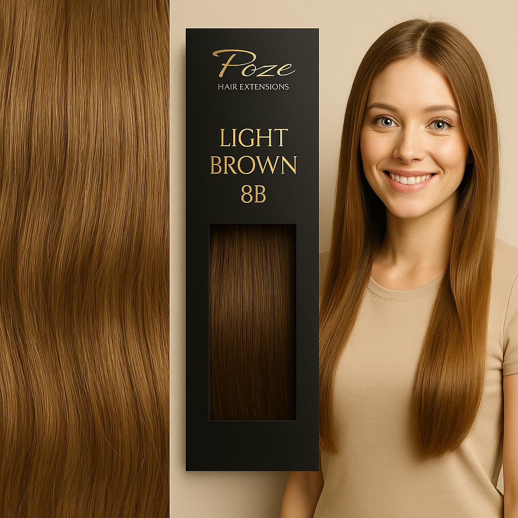 Micro Ring Extensions Premium - 8B Light Brown